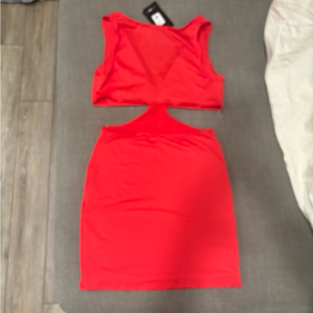 Fashion Nova Vibrant Red Mini Dress